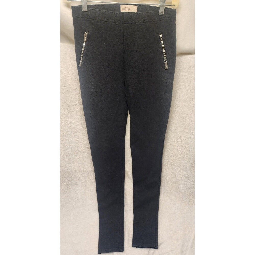 Hollister Pants Black Skinny Jeggings Zipper Pocket Stretch Casual Women S